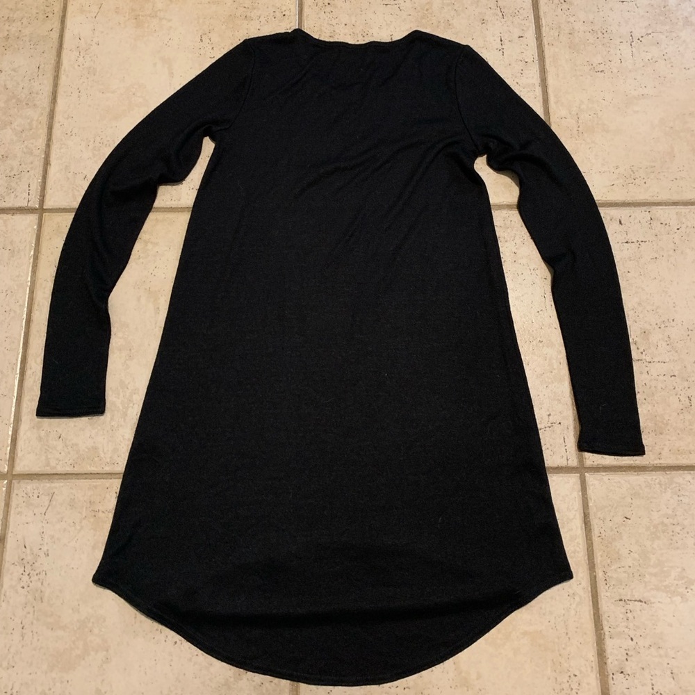 Aritzia Wilfred Free Black Long Sleeve T-Shirt Dress - XS - Picture 2 of 8